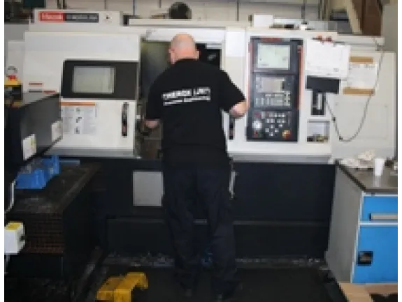 CNC Machine with the operator